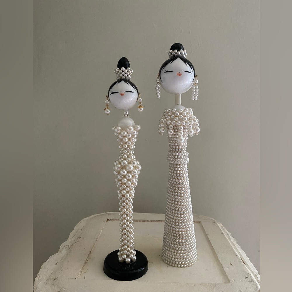 Rare Japanese Kokeshi, "PEARL OF A GIRL" Dolls